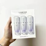 Laneige Skin Veil Base Trio 3-Pack Travel Exclusive SPF25 PA++ - Color Correcting Brightening Makeup Primer for Even Skin Tone, Pore Minimizing & Long-Lasting Makeup Hold