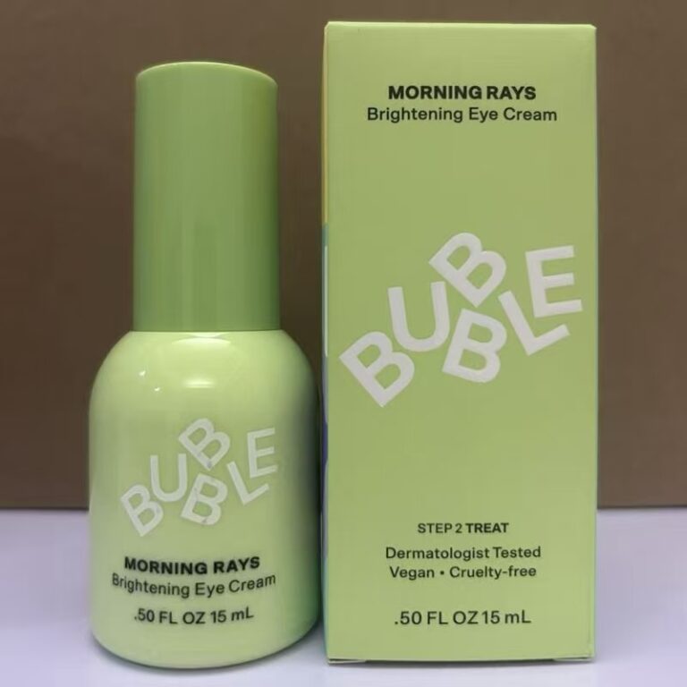 BUBBLE Morning Rays Brightening Eye Cream 15mL vegan cruelty-free dark circle fading hydrating eye cream for sensitive skin