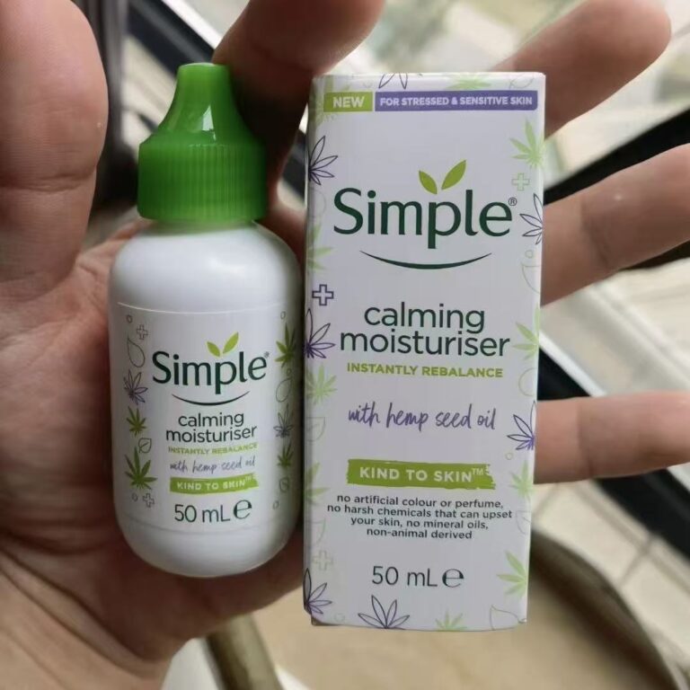 Simple Calming Moisturiser with Hemp Seed Oil Instantly Rebalance 50ml