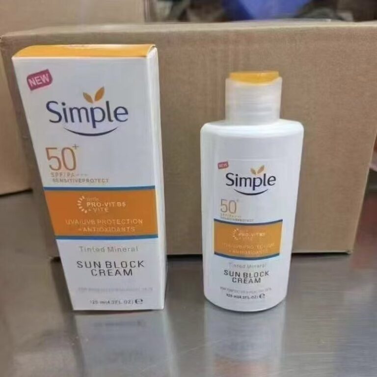 Simple Tinted Mineral Sun Block Cream SPF50+ PRO-VIT B5 125ml
