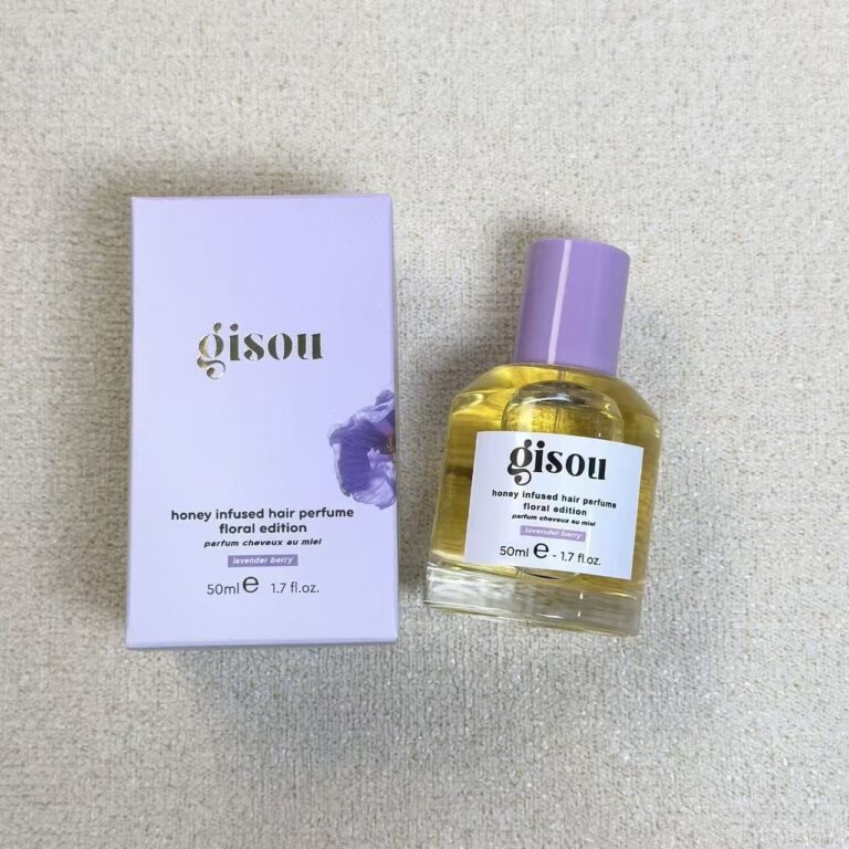 Gisou Honey Infused Hair Perfume Floral Edition Lavender Berry 50ml luxury long lasting floral honey hair fragrance mist neutralize odors tame frizz add silky shine lightweight non-greasy hair scent spray