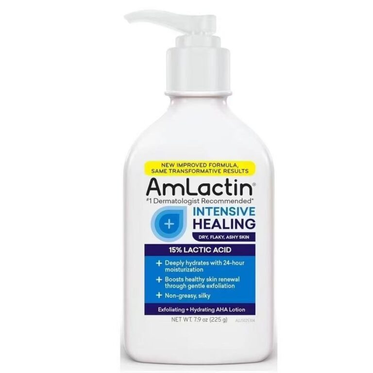 AmLactin Intensive Healing 15% Lactic Acid AHA Lotion 225g 24h hydrating exfoliating repair body lotion for dry flaky skin