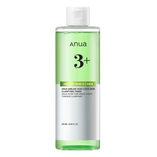 Anua Azelaic Acid 3 Cica Skin Clarifying Toner 250ml acne calming spot fading Korean toner