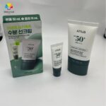 Anua Heartleaf Silky Moisture Sun Cream SPF50+ PA++++ 50ml+10ml gift set sensitive skin Korean sunscreen