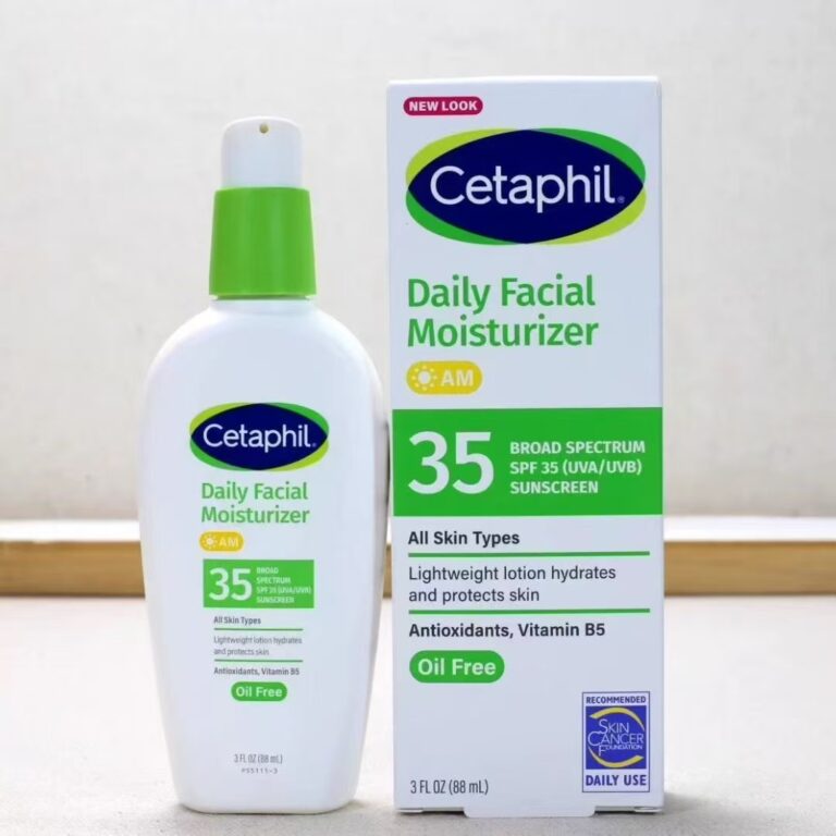 Cetaphil Daily Facial Moisturizer SPF35 88mL oil free vitamin B5 antioxidant 2-in-1 hydrating sunscreen lotion for all sensitive skin
