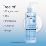 Eucerin Hydrating Cleansing Gel 200ml hyaluronic acid fragrance oil alcohol paraben soap free gentle face wash remove makeup impurities non-comedogenic cleanser for sensitive dry acne skin