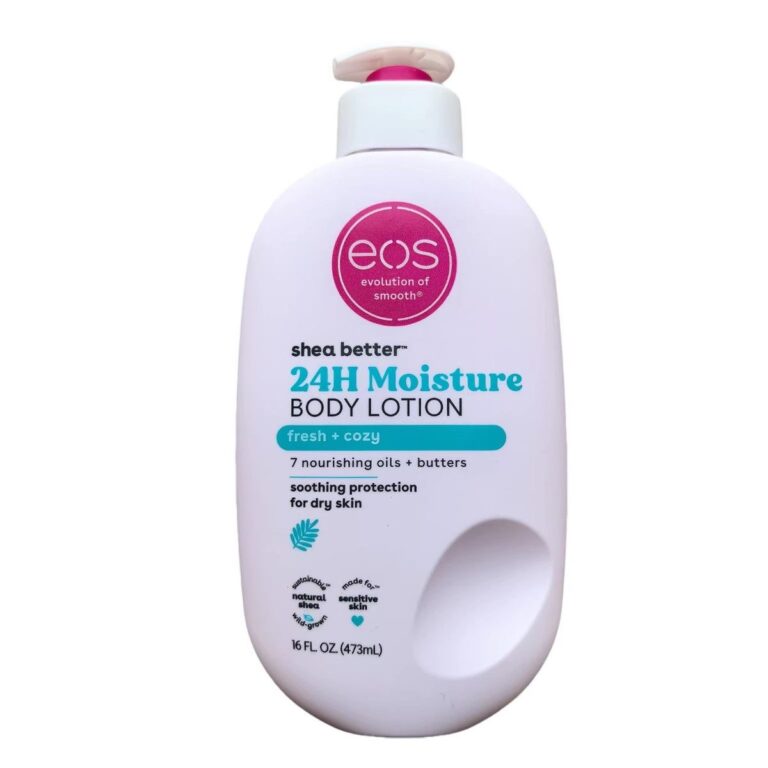 eos Shea Better 24H Moisture Fresh + Cozy Body Lotion 473ml wild natural shea butter 7 nourishing oils long lasting 24hr hydrating body cream soothing dry sensitive skin clean fresh neutral scented body moisturizer